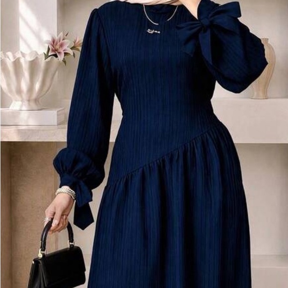 Dresses & Skirts - Maxi Asymmetric ruched flare modest dress